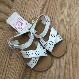 Swiggles White Open Toe Sandals NWT Sz 8 Girls